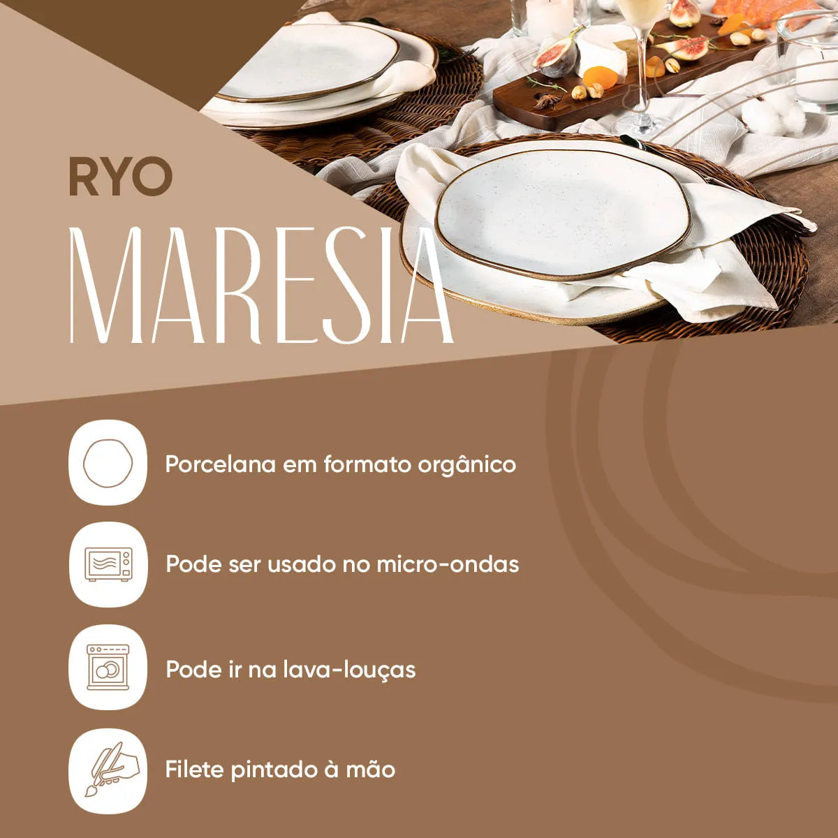 Jogo de Jantar e Chá Coleção Ryo
