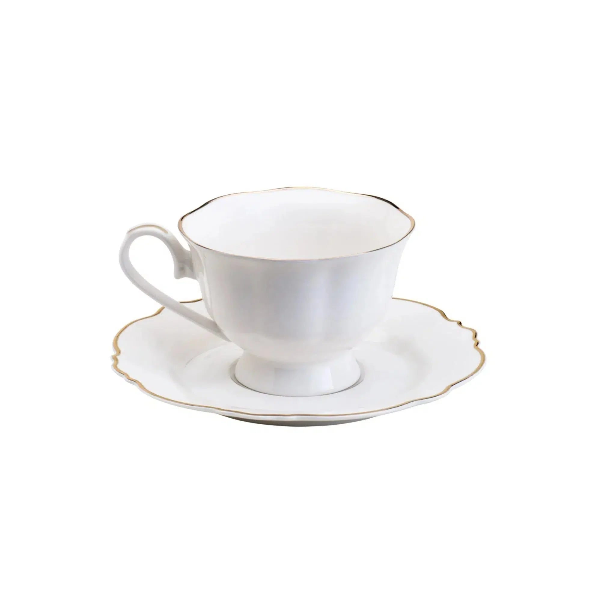 Aparelho de Jantar 42 Peças Porcelana Wolff Maldivas Fio Dourado