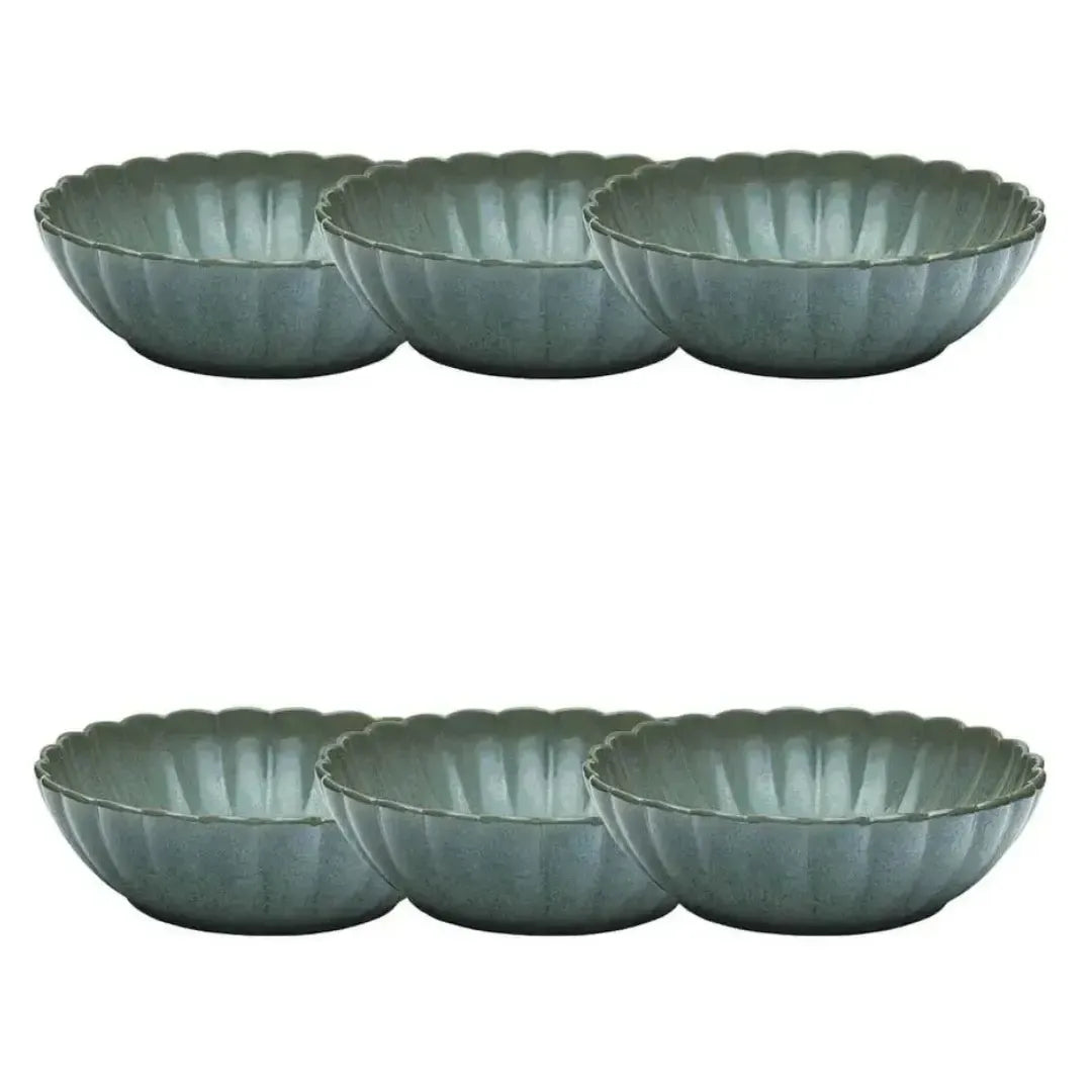 Conjunto com 6 Pratos Fundos Porcelana Flora Hortênsia 20cm Oxford