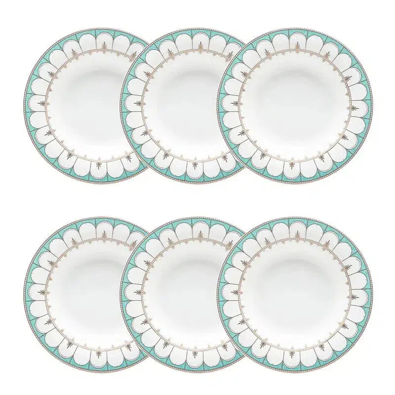 Conjunto com 6 Pratos Fundos Porcelana Gateway 24,5cm Strauss