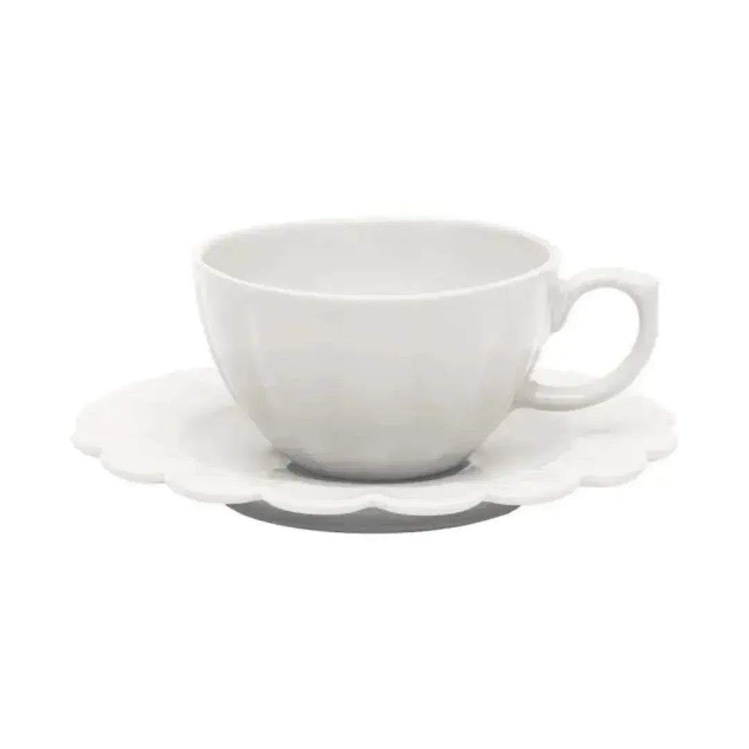 Conjunto com 6 Xícaras de Chá Porcelana Flora Camélia 220ml Oxford