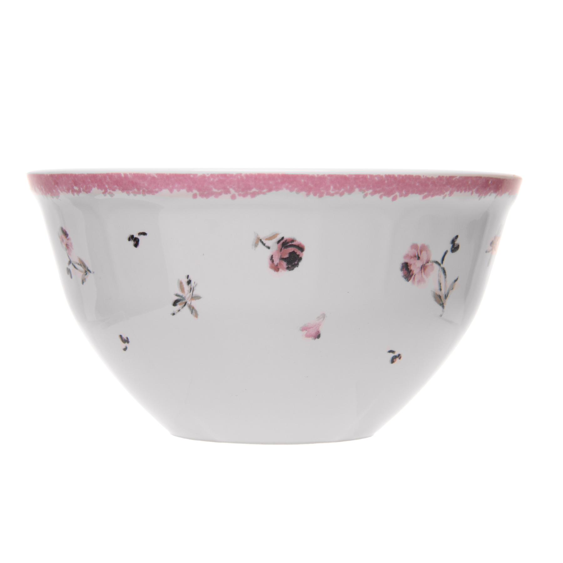 Conjunto 4 Bowls Cerâmica Florescer Rosa 12,5cm