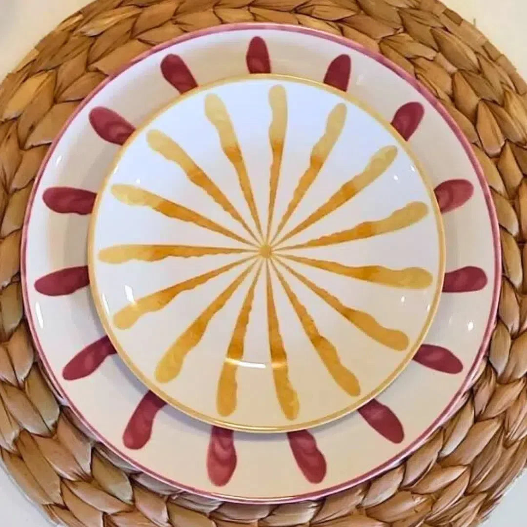 PRÉ-VENDA: Jogo 4 Pratos de Sobremesa Cerâmica Piuma 20cm Scalla