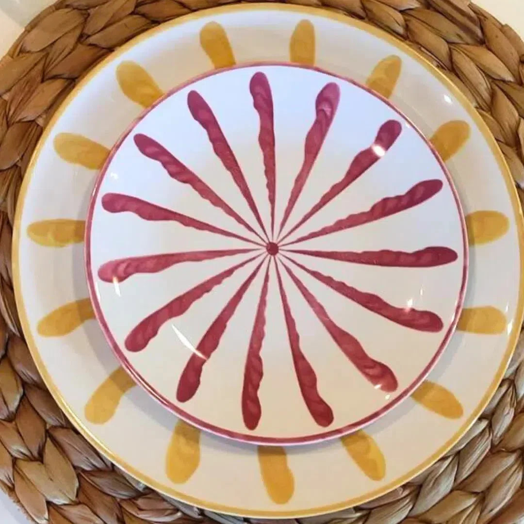 PRÉ-VENDA: Jogo 4 Pratos de Sobremesa Cerâmica Piuma 20cm Scalla