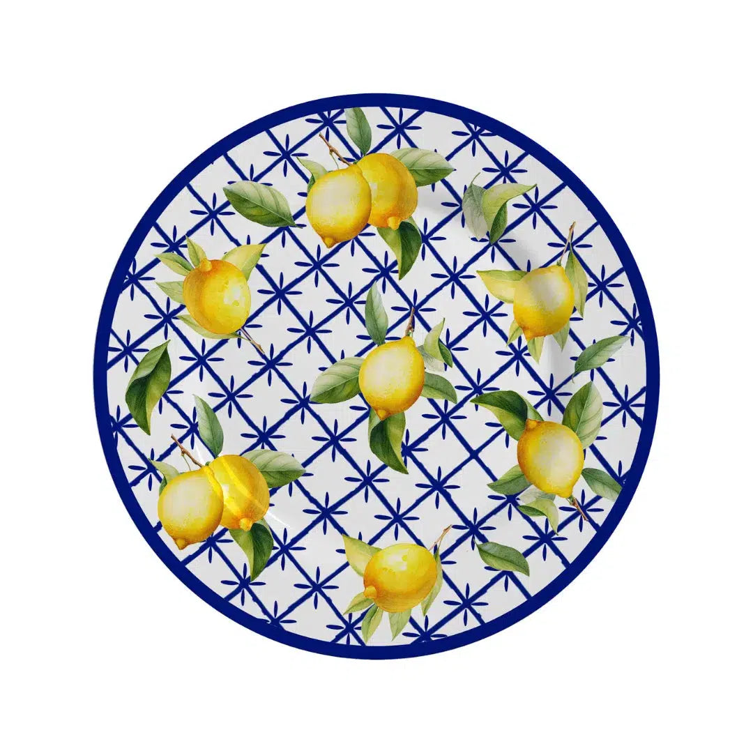 Jogo 6 Pratos de Sobremesa Cerâmica Limone 21cm Alleanza