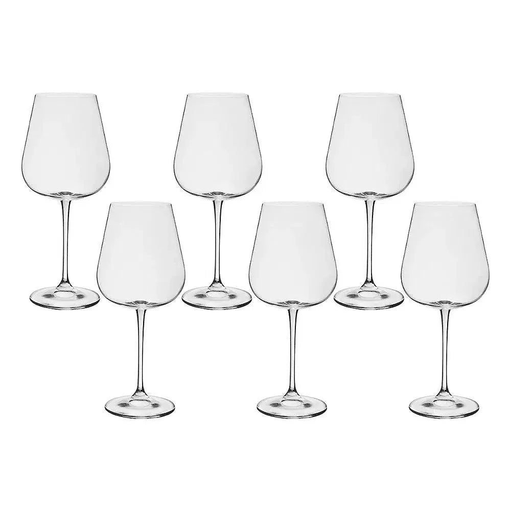 Jogo 6 Taças Vinho em Cristal Bohemia Margaux 540ml