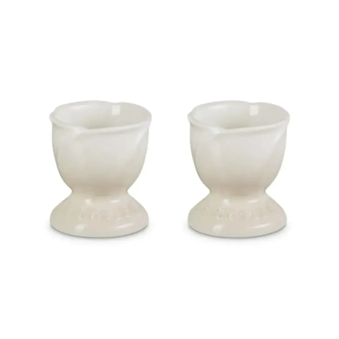Kit com 2 Suportes para Ovo Ceramica Jardin Meringue Le Creuset