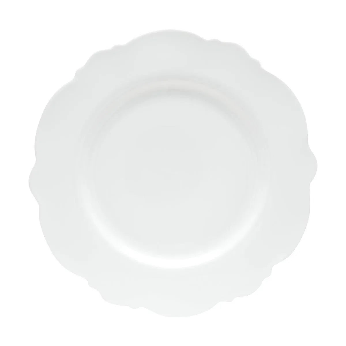 Kit com 6 Pratos Rasos Porcelana Wolff Maldivas Branco 28cm