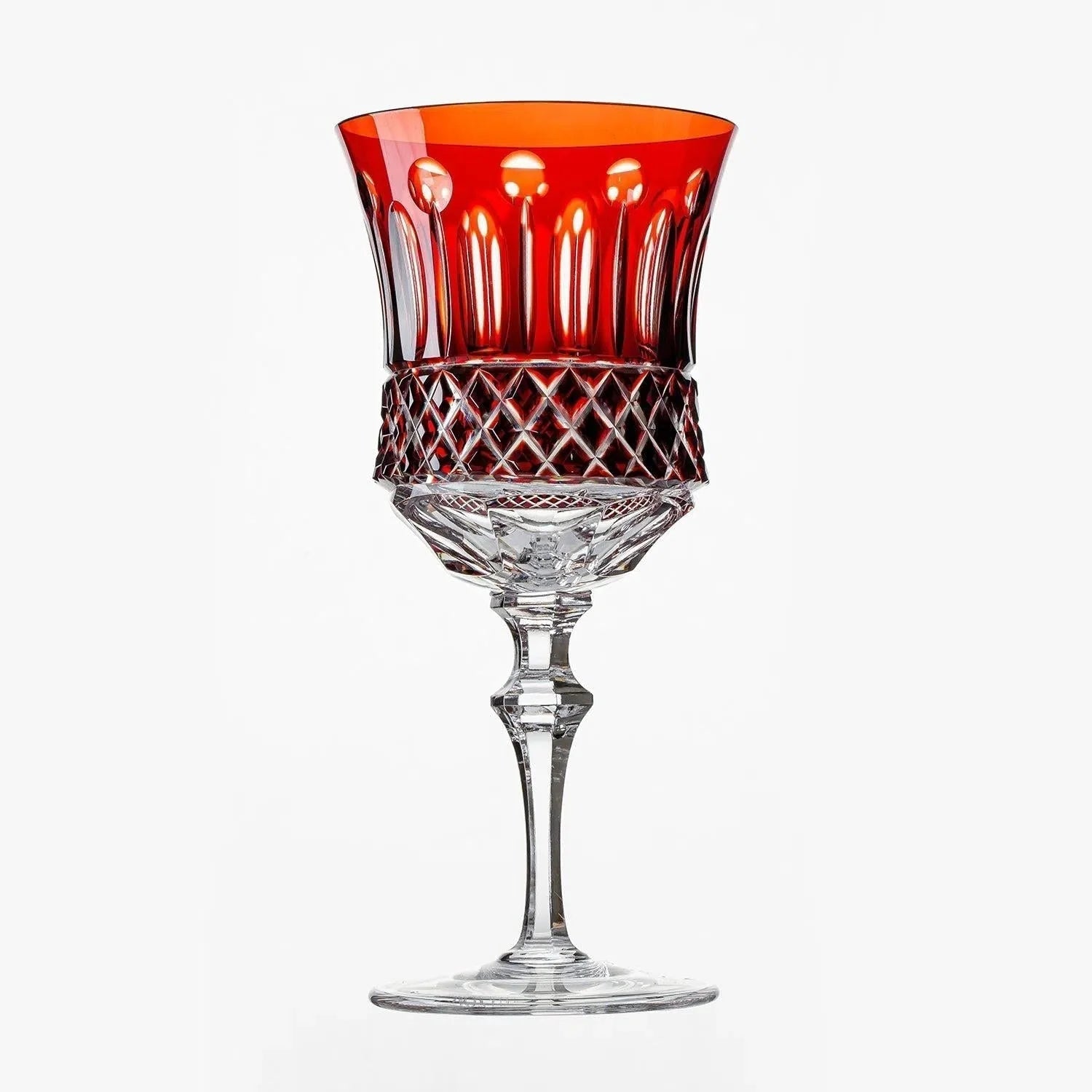 Taça em Cristal Lapidado 69 para Vinho 19 Vermelho Artemano 345ml
