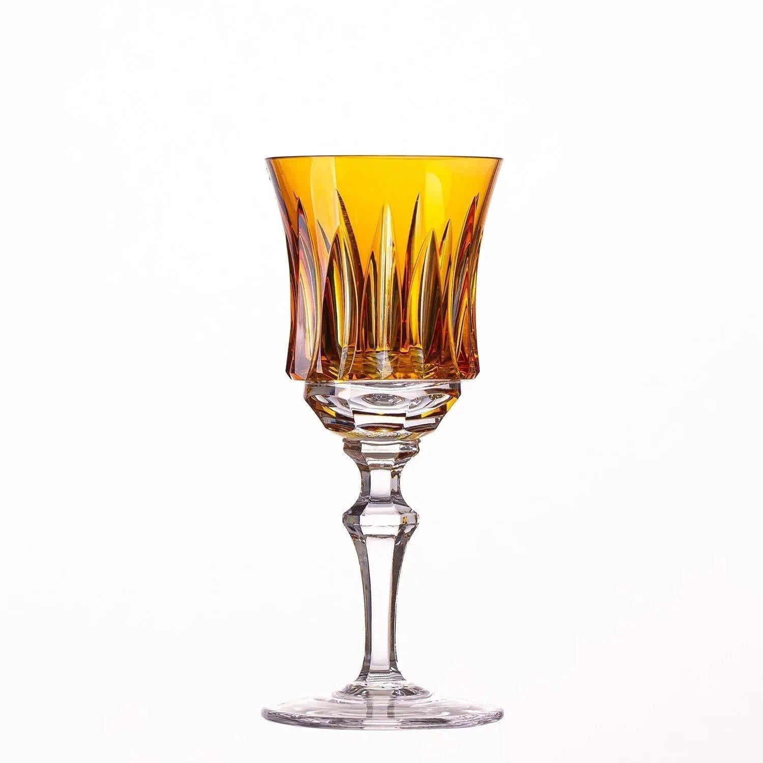 Taça em Cristal Lapidado 66 para Licor 19 Amarelo Artemano 70ml