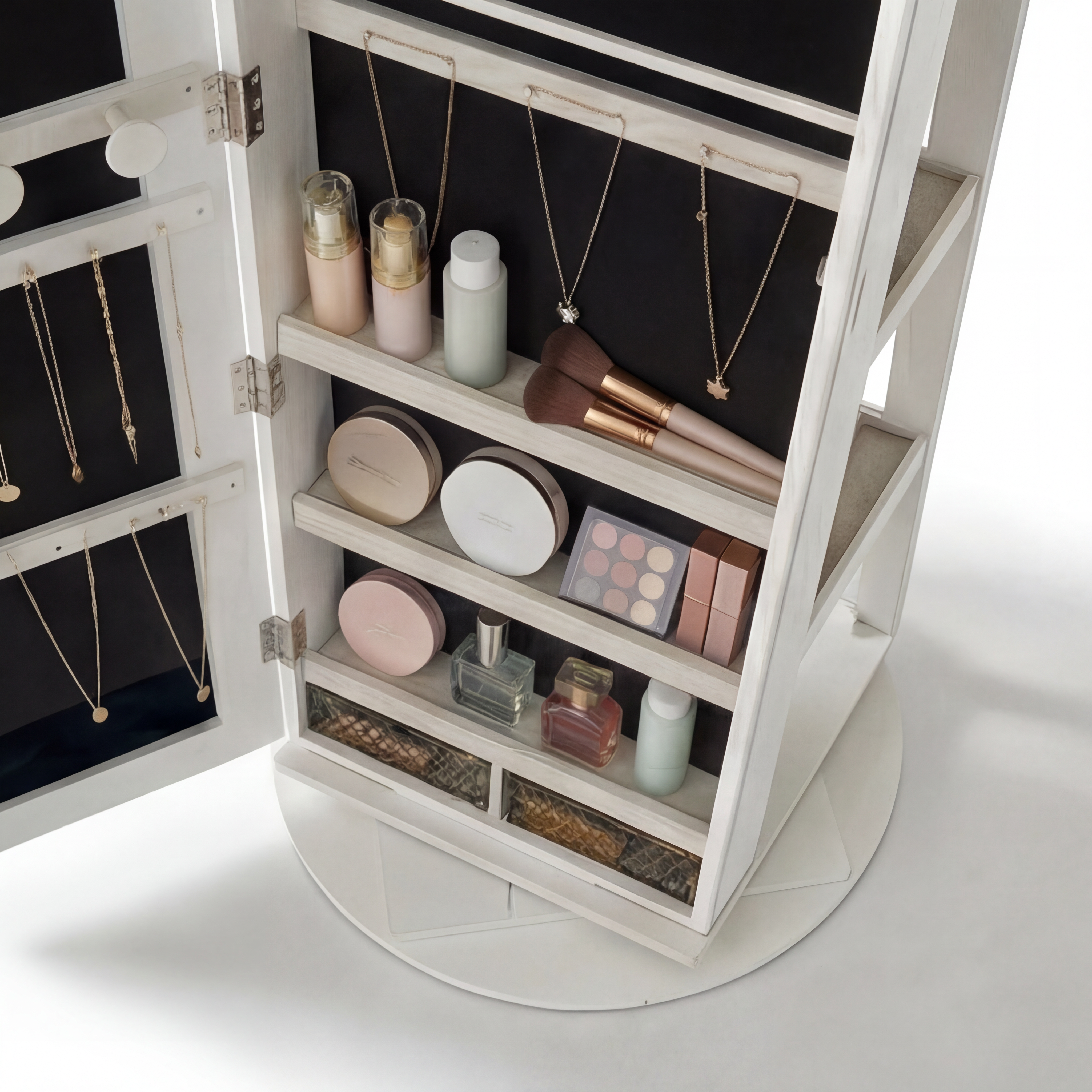 Camarim Porta-Joias 360° com LED