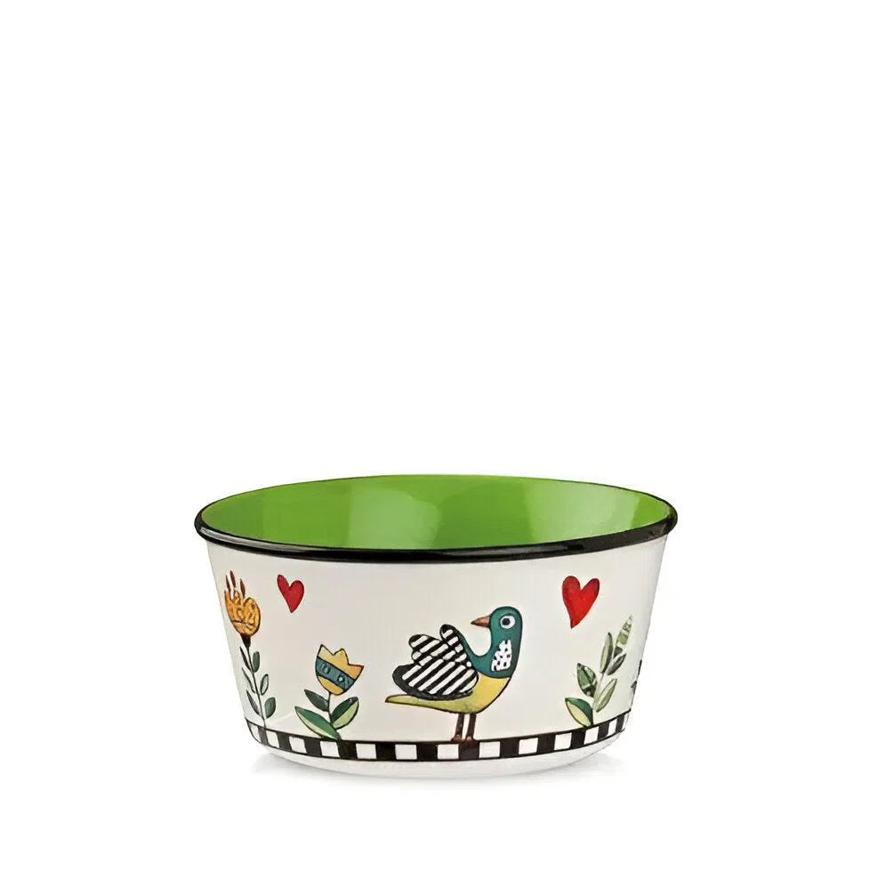 Bowl Porcelana New Bone China Verde Cocoricó 460ml Egan