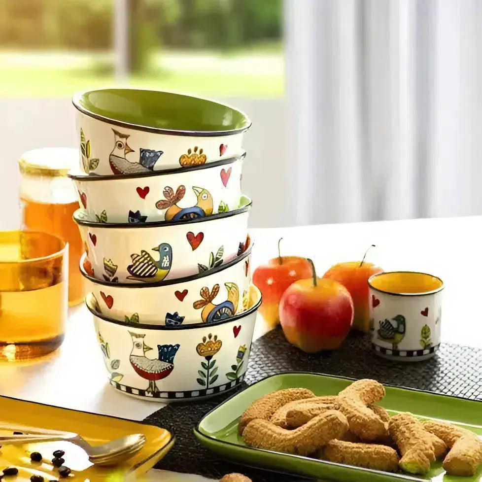 Bowl Porcelana New Bone China Verde Cocoricó 460ml Egan