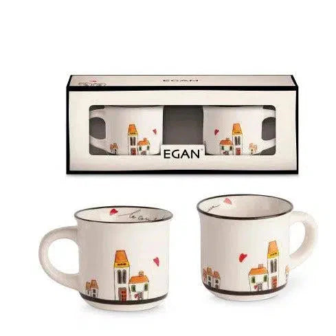 Conjunto 2 Xícaras Espresso Porcelana New Bone China 80ml Le Casette Egan