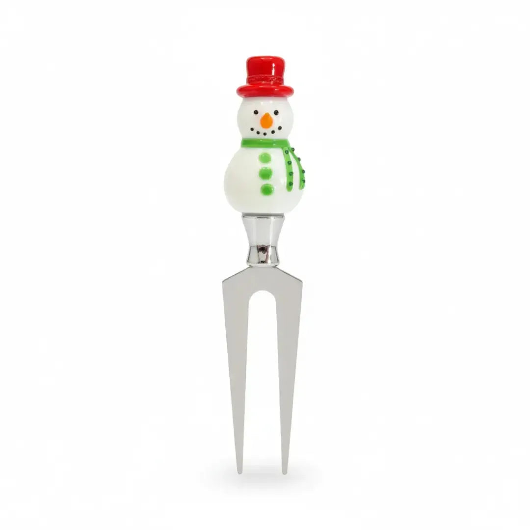 Conjunto 3 Espátulas Queijo Metal /Vidro Papai Noel Boneco Neve Natal Vermelho /Branco
