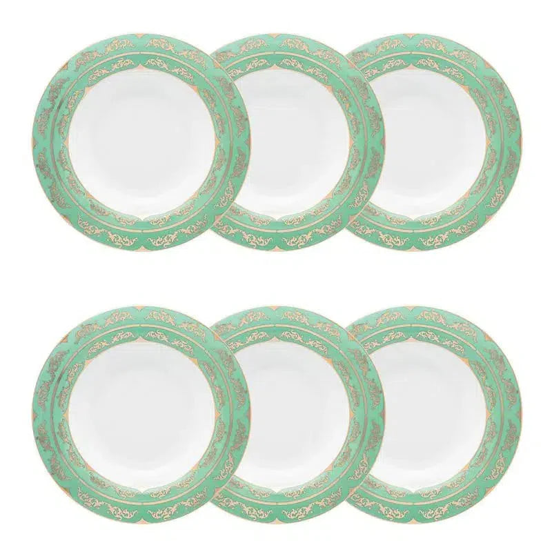 Conjunto com 6 Pratos Fundos Porcelana Marie 24,5cm Strauss