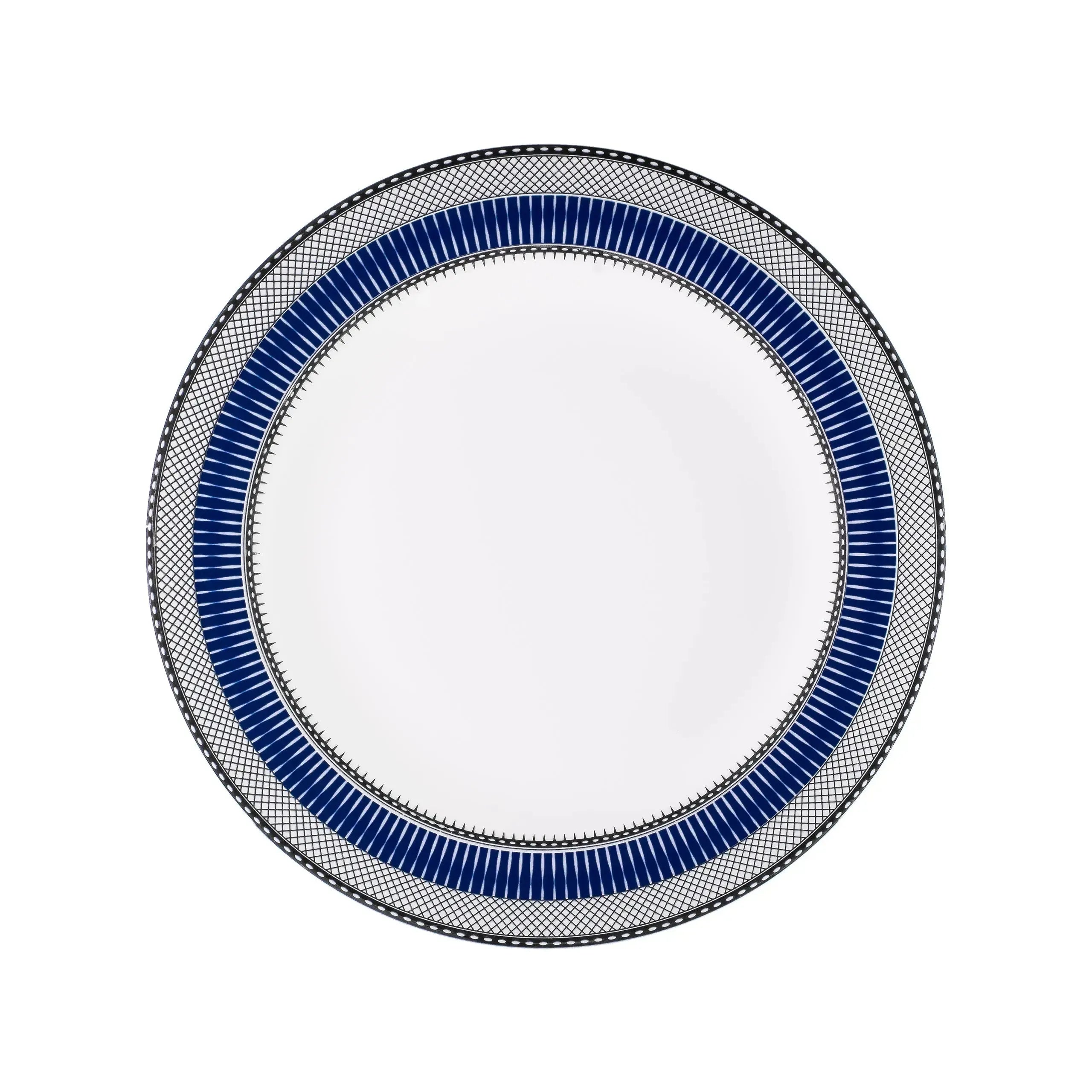 Conjunto com 6 Pratos de Sobremesa Porcelana Blue Star 23cm Strauss