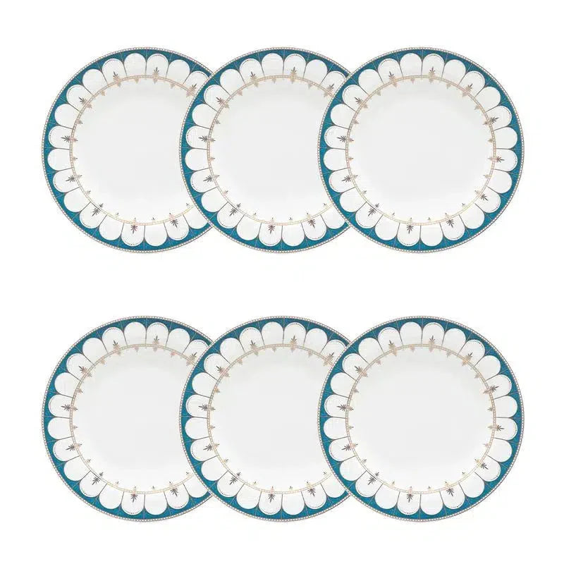 Conjunto com 6 Pratos de Sobremesa Porcelana Gateway 23cm Strauss