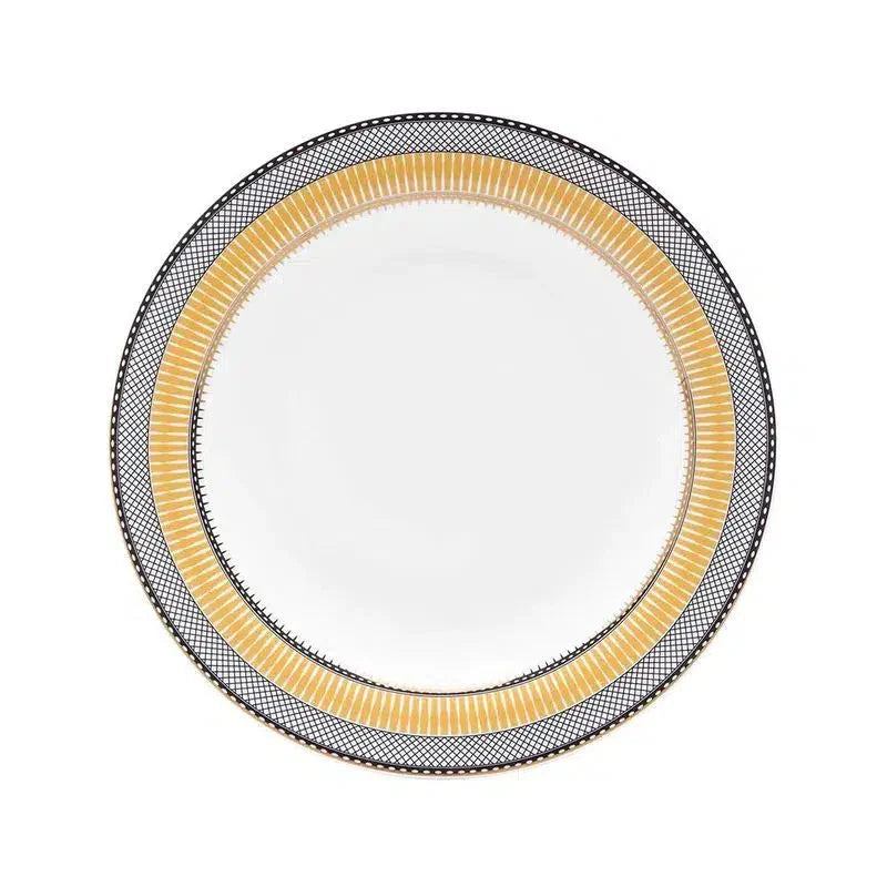 Conjunto com 6 Pratos de Sobremesa Porcelana Gold Star 23cm Strauss