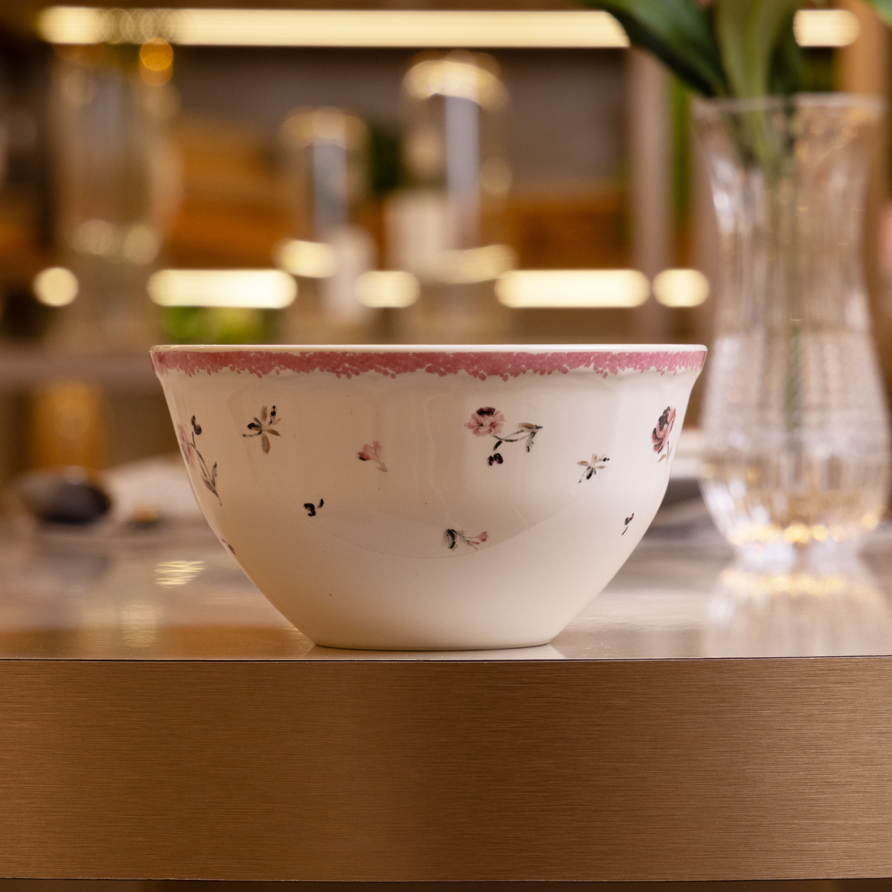Conjunto 4 Bowls Cerâmica Florescer Rosa 12,5cm