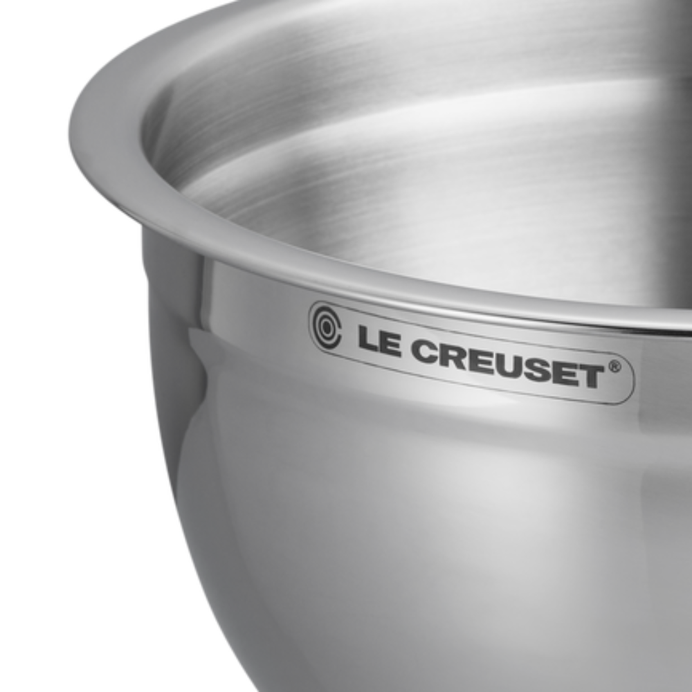 Bowl Redondo Mixing Inox Tampa Vidro 23cm Le Creuset