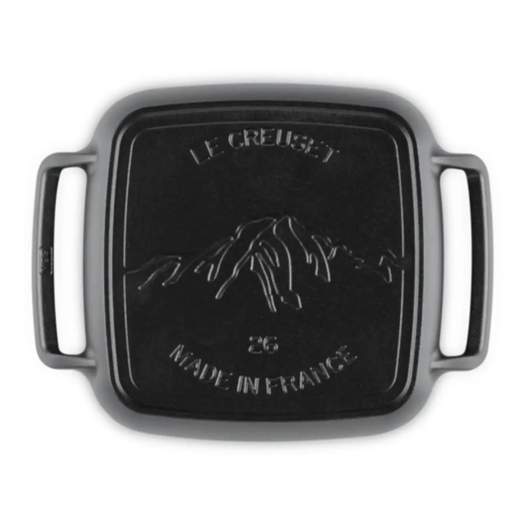 Grelha Quadrada com Alças Alpine Matte Black 26cm Le Creuset