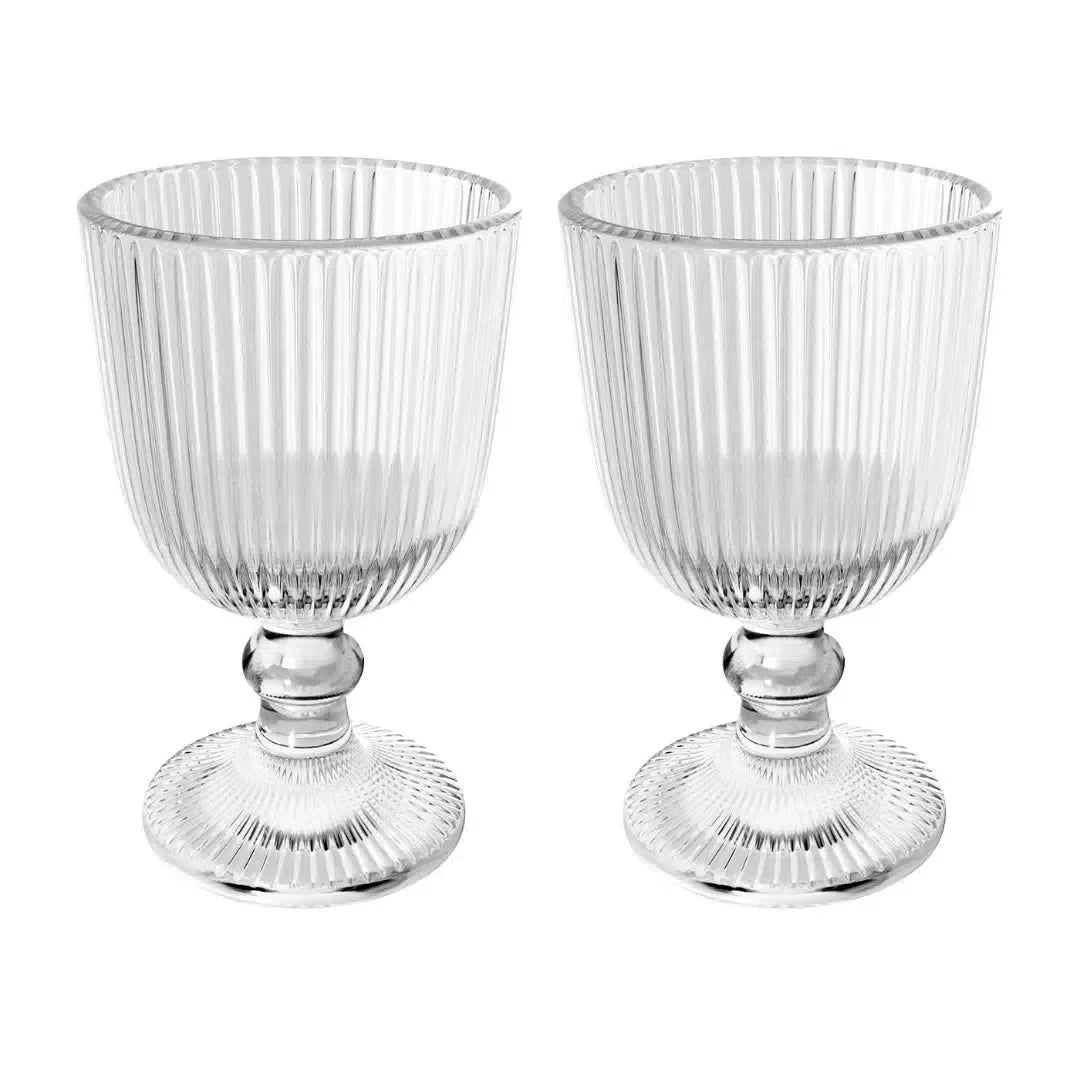 Jogo 2 Taças para Vinho Vidro Cristalino Lines 380ml