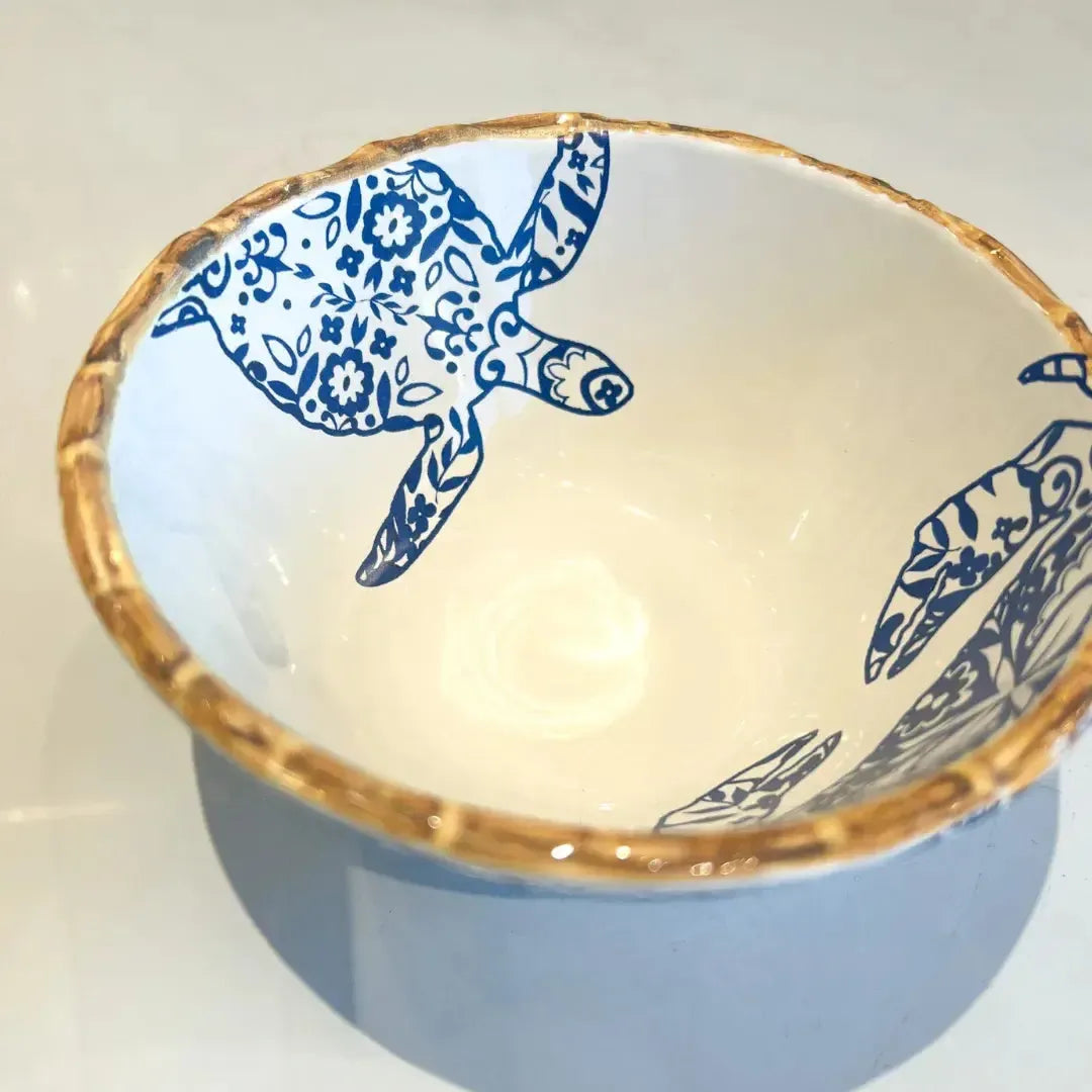 Jogo 4 Bowls Cereal Cerâmica Dolce Mare Azulejo Português Azul 14,5cm Maison Blanche