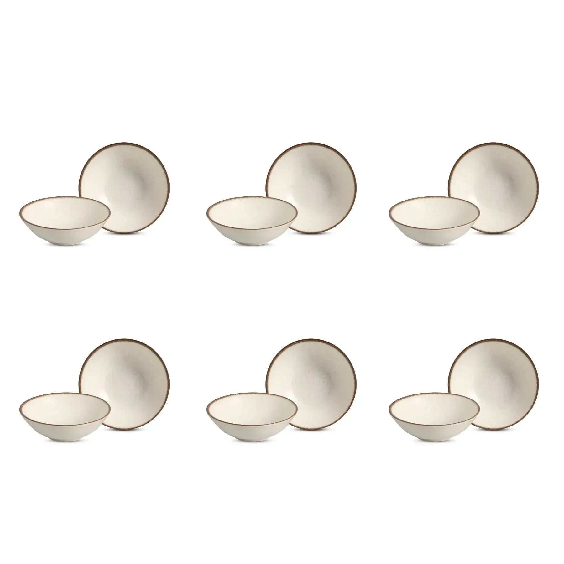 Jogo 6 Bowls Cerâmica Vanilla 300ml Alleanza