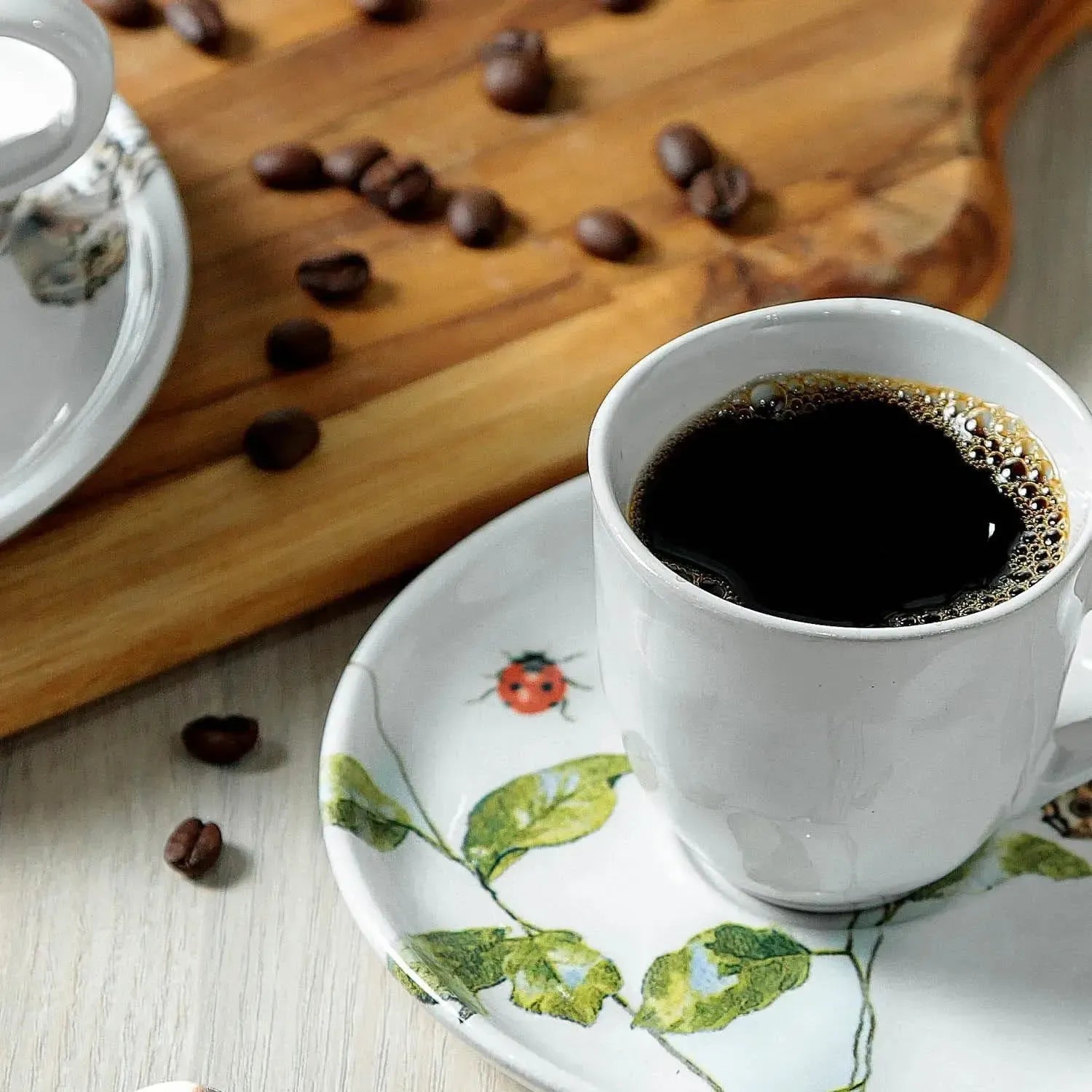 Jogo 6 Xícaras de Café com Pires Stoneware Bio Sereno 120ml Porto Brasil