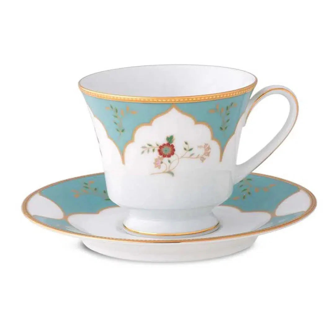Jogo 6 Xícaras de Chá c/ Pires Porcelana Lodi's Morning 200ml Noritake
