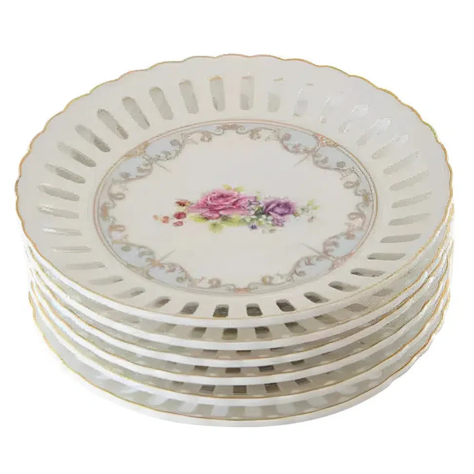 Jogo 6 Xícaras de Chá com Pires New Bone China Mon Cheri 220ml L'Hermitage