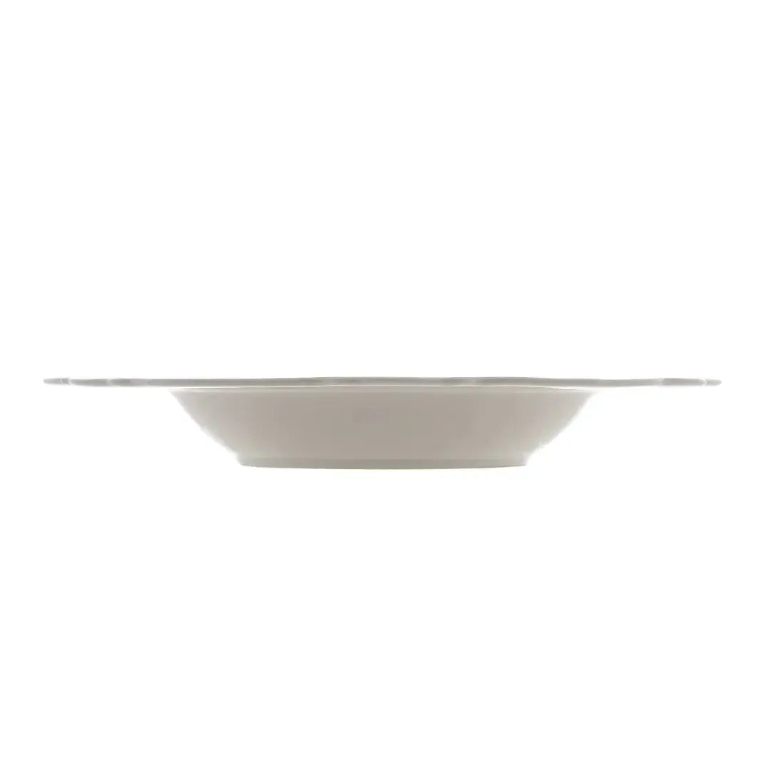 Kit com 6 Pratos Fundos Porcelana Wolff Maldivas Branco 23cm
