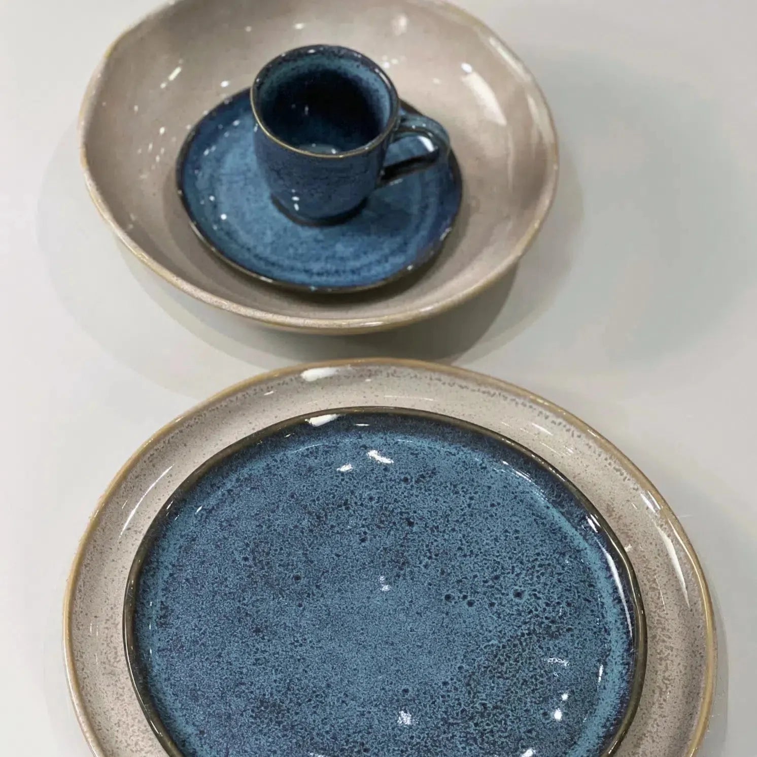PRÉ-VENDA: Aparelho de Jantar Stoneware Porto Brasil Mix & Match - Latte & Breeze (30 Peças)