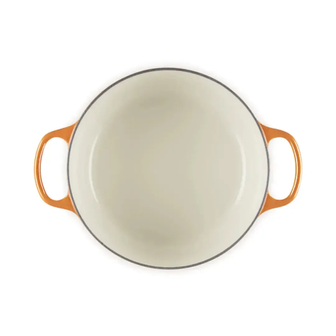 Panela Le Creuset Redonda Signature Flamme Dorée com Pegador Dourado 5,3L 26cm