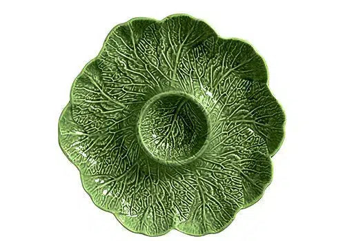 Petisqueira Cerâmica Couve Verde Cobre 35cm Scalla
