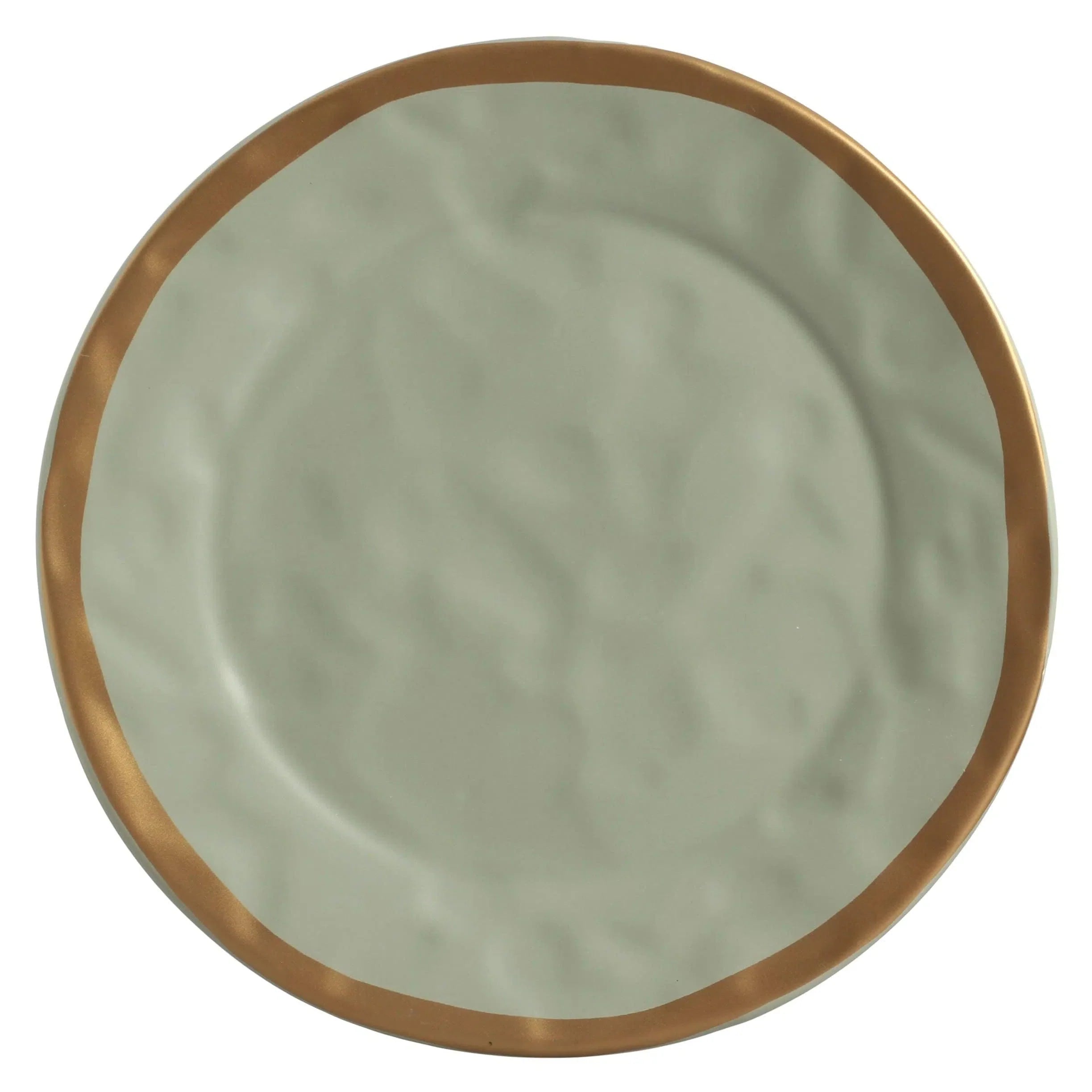 Sousplat Cerâmica Verde com Filete Amassada Cerâmica 34cm Scalla