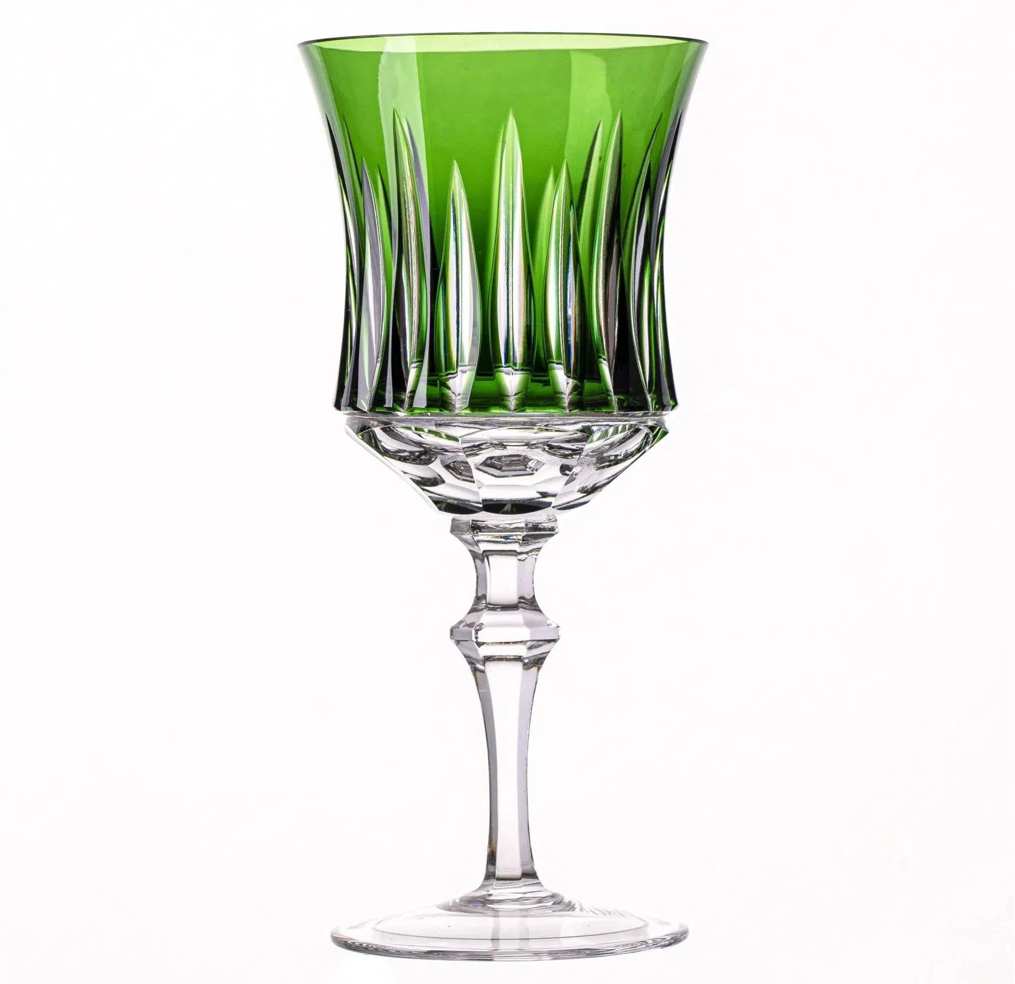 Taça em Cristal Lapidado 66 para Vinho 19 Verde Artemano 345ml