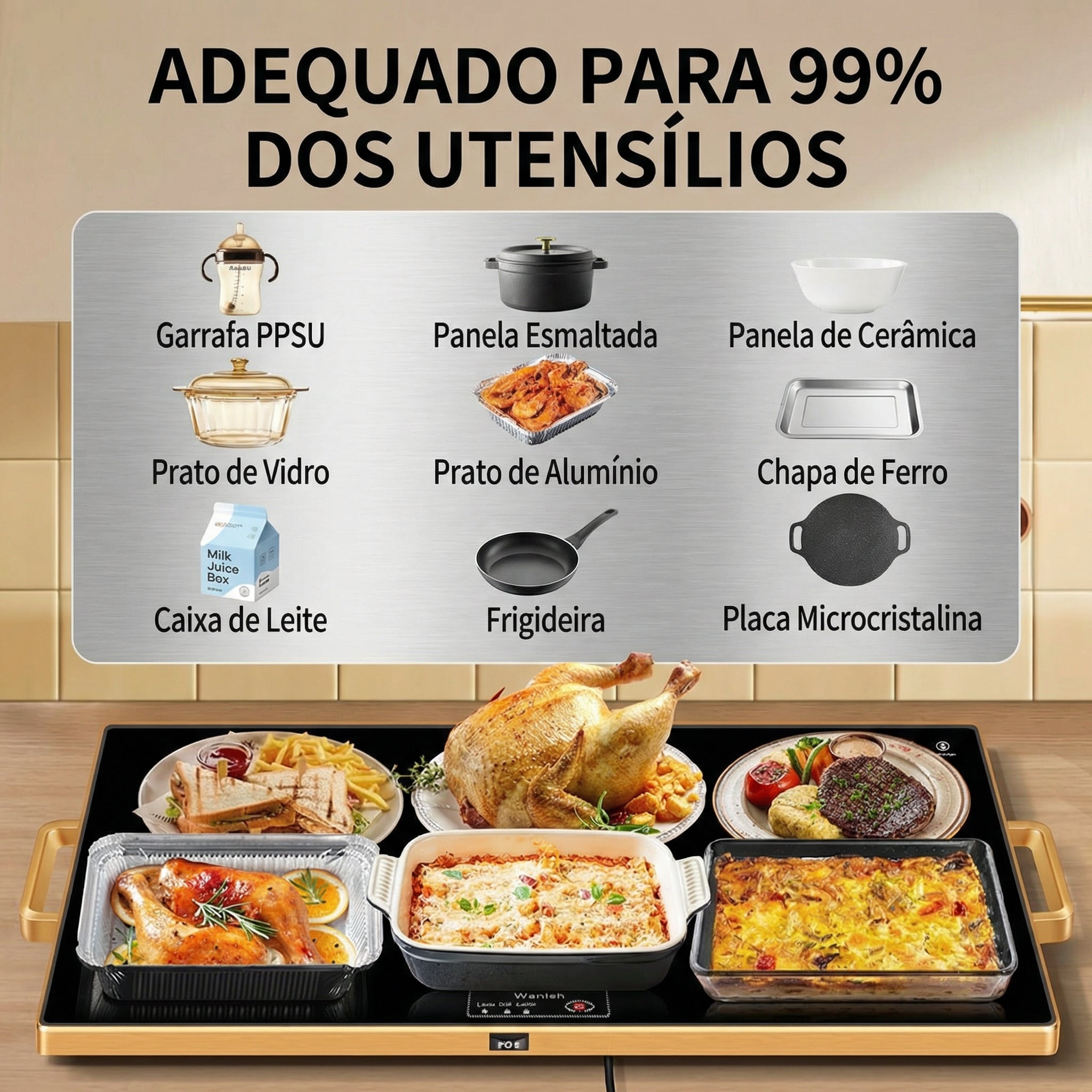 Bandeja Aquecedora Elétrica Rechaud