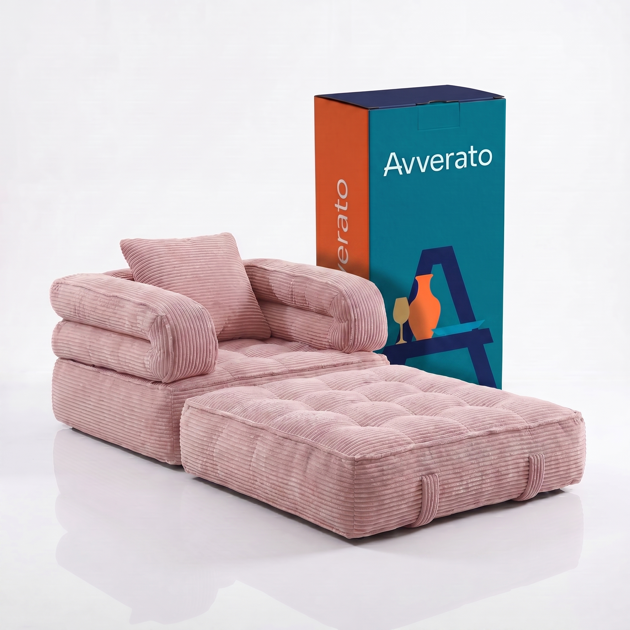 Poltrona-Cama Avverato Nuvem em Cotelê